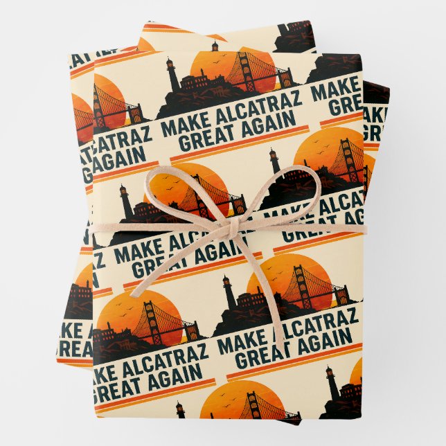 Alcatraz wieder großartig machen geschenkpapier set (Beispiel)