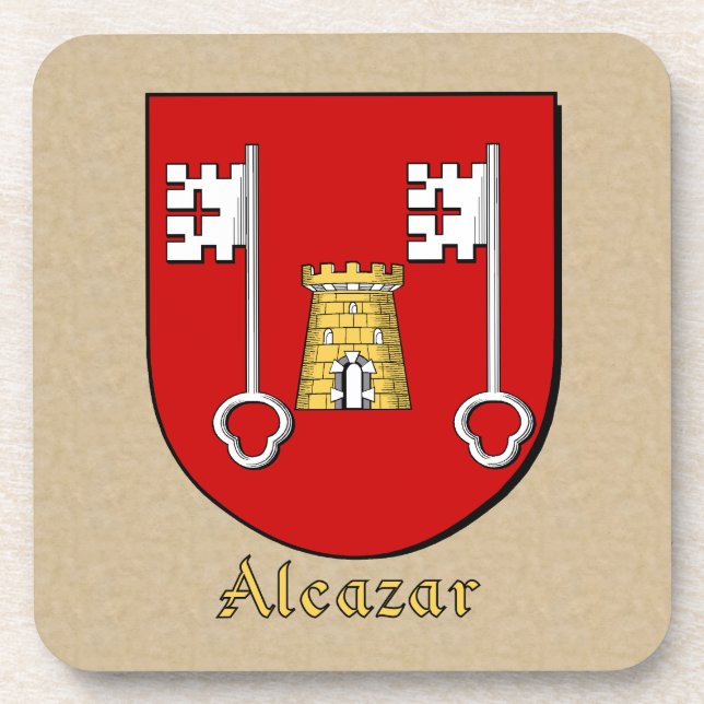 Alcazar-Familienschild Getränkeuntersetzer (Vorderseite)