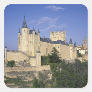Alcazar, Segovia, Kastilien und León, Spanien Quadratischer Aufkleber