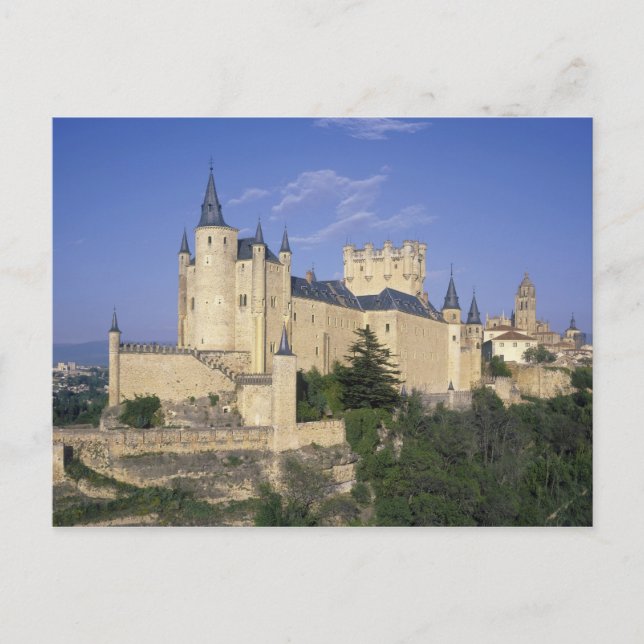 Alcazar, Segovia, Olivenölseife Leon, Spanien Postkarte (Vorderseite)
