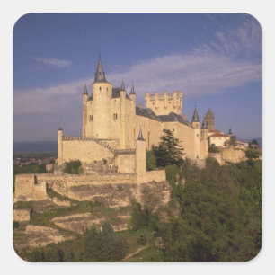 Alcazar und Kathedrale, Segovia, Kastilien und Leó Quadratischer Aufkleber