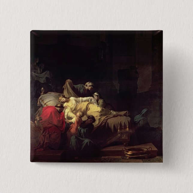 Alcestis opfert sich, um ihre Ehemann Anzeige zu Button (Vorderseite)