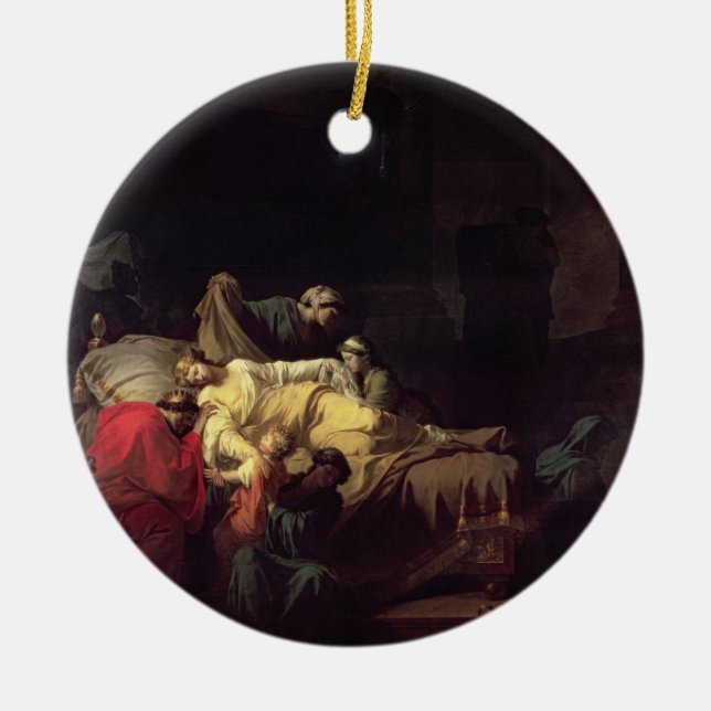 Alcestis opfert sich, um ihre Ehemann Anzeige zu Keramikornament (Vorne)