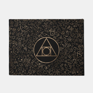 Alchemical Muster 1 des Steinsymbols des Fußmatte