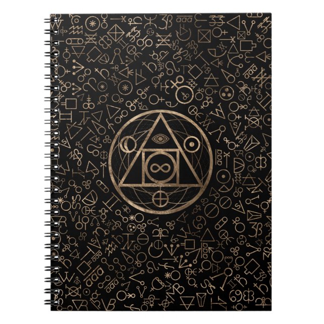 Alchemical Muster 2 des Steinsymbols des Notizblock (Vorderseite)