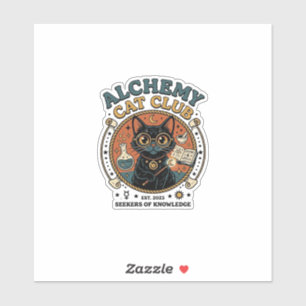 Alchemie-Katze Katzenliebhaber-Geschenk - Alchemie Aufkleber