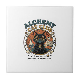 Alchemie-Katze Katzenliebhaber-Geschenk - Alchemie Fliese