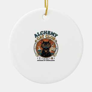 Alchemie-Katze Katzenliebhaber-Geschenk - Alchemie Keramik Ornament