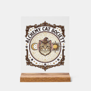 Alchemie-Katzengesellschaft Katzenalchemie Vintage Acrylschild