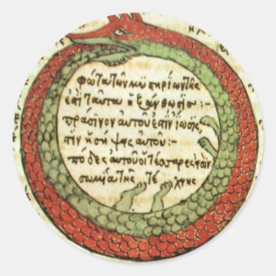 ALCHEMIE: oroborus   Seltene Bilder Runder Aufkleber