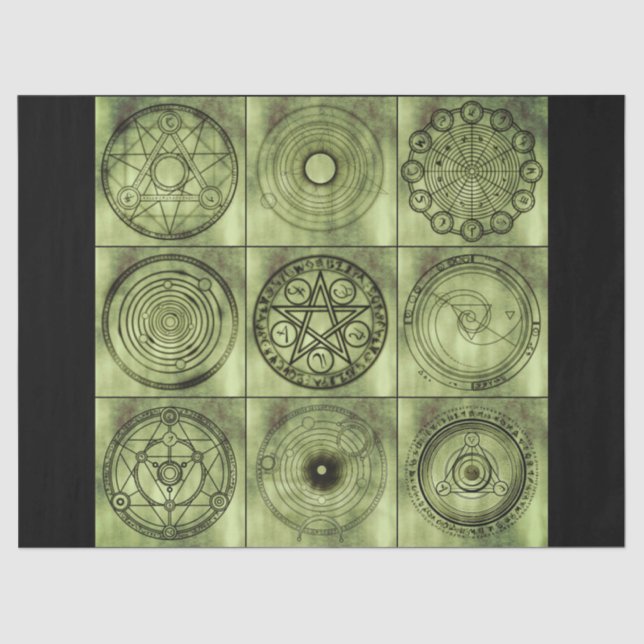 Alchemikalienzeichen Seidenpapier (Vorderseite)