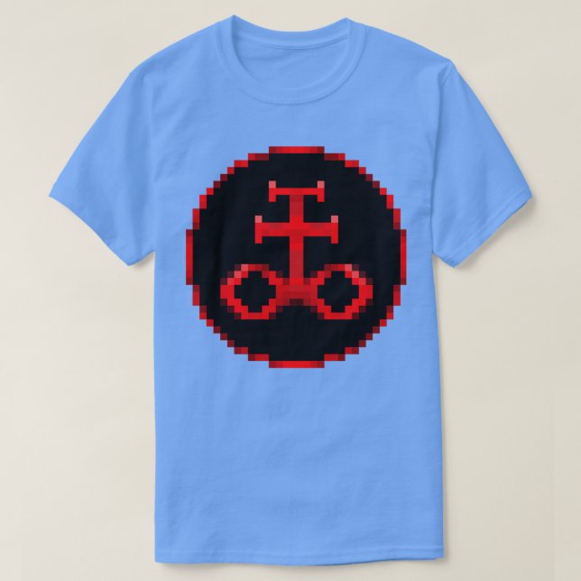 Alchemikalische Symbole Schwefel Pixel T-Shirt (Design vorne)