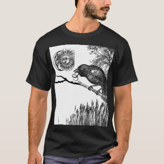 Alchemischer Rabenmond und Sonnenholzschnitt T-Shirt