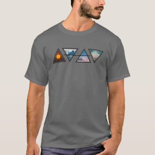 Alchemisches Symbol für vier Elemente - Einfaches T-Shirt