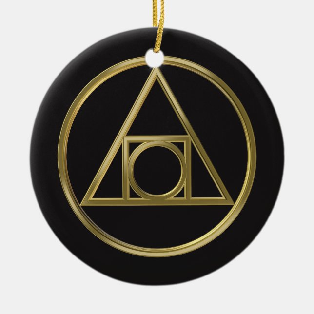 Alchemisches Symbol Keramikornament (Vorne)