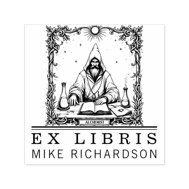 Alchemist-Buchzeichen-Briefmarke Permastempel (Design)
