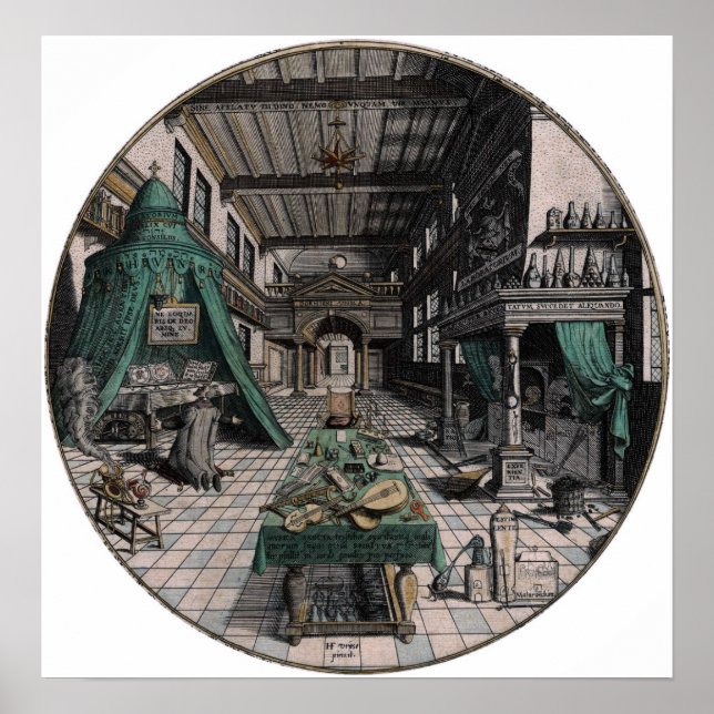 Alchemist Laboratory - Heinrich Khunrath - 1595 Poster (Vorne)