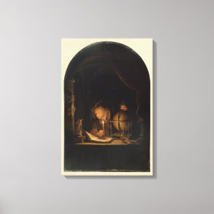 Alchemist Philosoph im Mittelalter Leinwanddruck