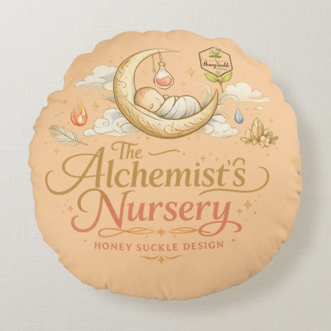Alchemistenkinderzimmer Rundes Kissen (Vorderseite)