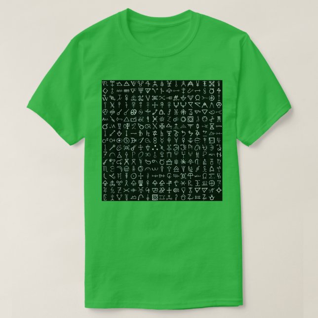Alchemistische Symbole T-Shirt (Design vorne)