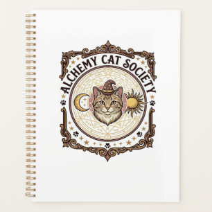 Alchemy Cat Society Katzenalchemie Vintage-Vektor  Planer