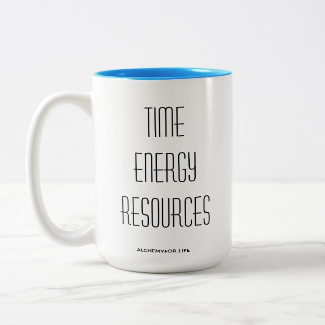 Alchemy for Life offizielle Tasse.  Alchimie Zweifarbige Tasse (Links)