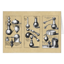Alchemy Labrador Beakers and Tools Note Card