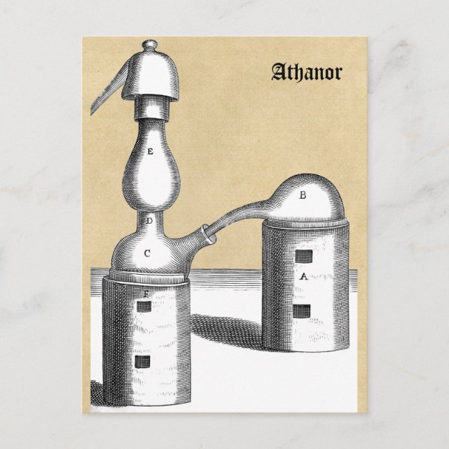 Alchemy Magic Athanor Furnace Postkarte (Vorderseite)