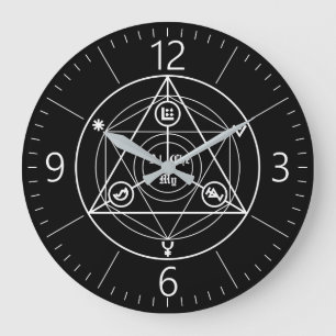Alchemy manifesto große wanduhr