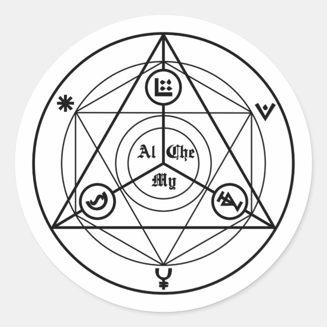 Alchemy Manifesto Runder Aufkleber (Vorderseite)