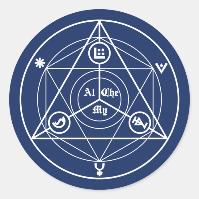Alchemy Manifesto Runder Aufkleber (Vorderseite)