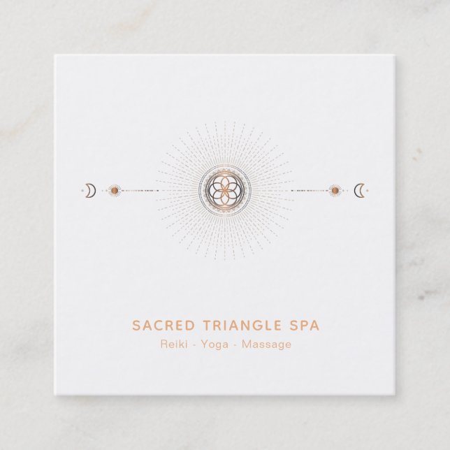 *~* Alchemy Moon Shaman Heilige Geometrie Mandala Quadratische Visitenkarte (Vorderseite)