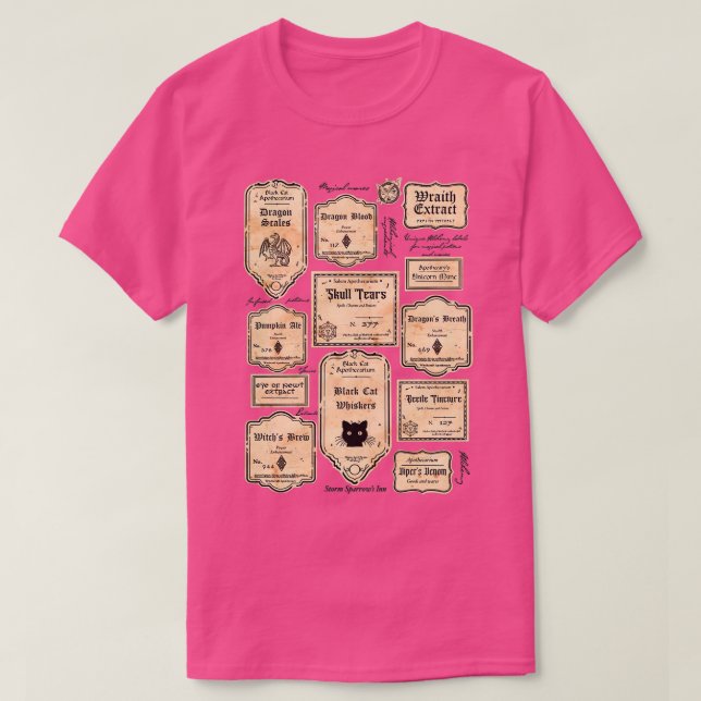 Alchemy Potion Labels T-Shirt (Design vorne)