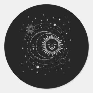 Alchemy Sun Moon Astrologie Runder Aufkleber
