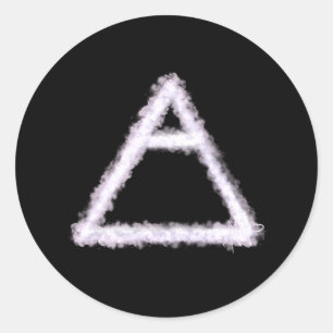 Alchemy-Symbol für Breezy Air Element Runder Aufkleber
