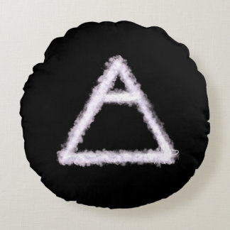 Alchemy-Symbol für Breezy Air Element Rundes Kissen