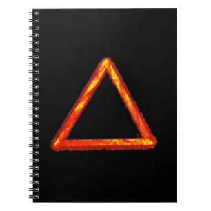 Alchemy-Symbol für das Blazing-Feuerelement Notizblock