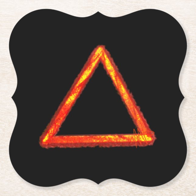 Alchemy-Symbol für das Blazing-Feuerelement Untersetzer (Vorderseite)