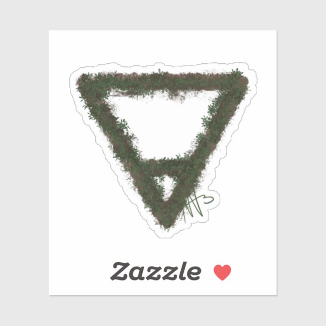 Alchemy-Symbol für Rocky Earth-Element Aufkleber (Blatt)