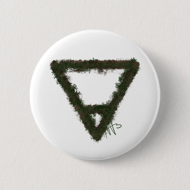 Alchemy-Symbol für Rocky Earth-Element Button (Vorderseite)