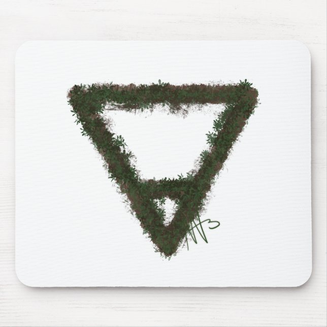 Alchemy-Symbol für Rocky Earth-Element Mousepad (Vorne)