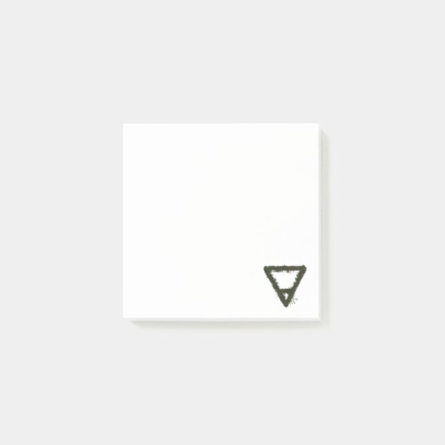 Alchemy-Symbol für Rocky Earth-Element Post-it Klebezettel (Vorderseite)