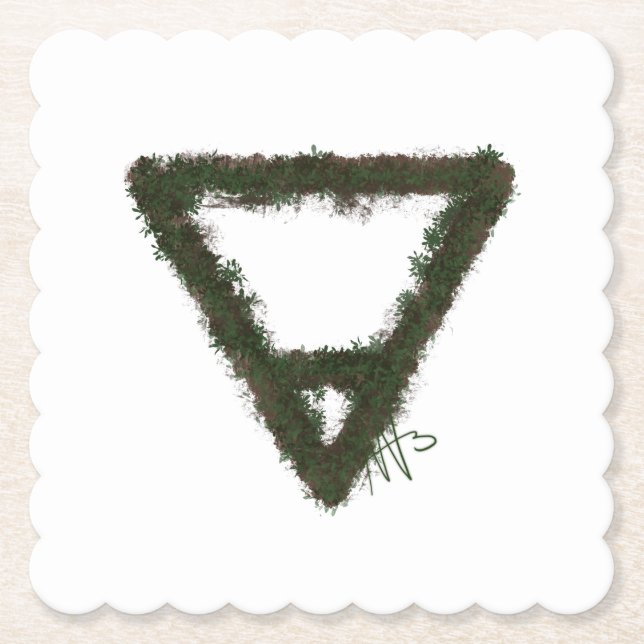 Alchemy-Symbol für Rocky Earth-Element Untersetzer (Vorderseite)