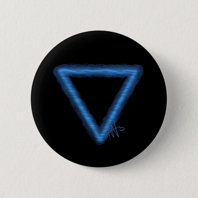 Alchemy-Symbol für Wavy Water Element Button (Vorderseite)