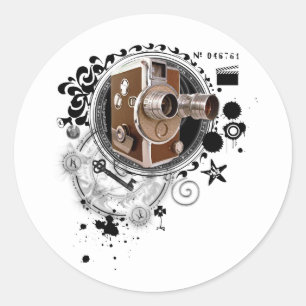 Alchimie des Filmbilds Runder Aufkleber