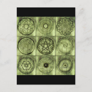 Alchimiesymbole Postkarte