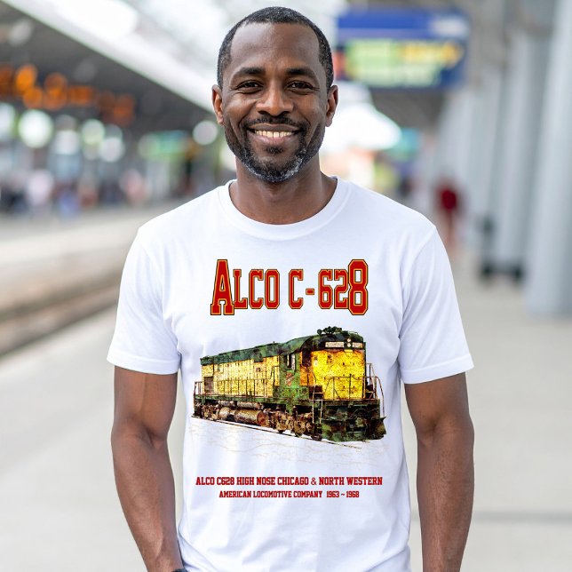 Alco C-628 aka Alco Century 628 Diesel Lokomotive T-Shirt (Alco C-628 aka Alco Century 628 Diesel Locomotive. Mens Basic T-Shirt)