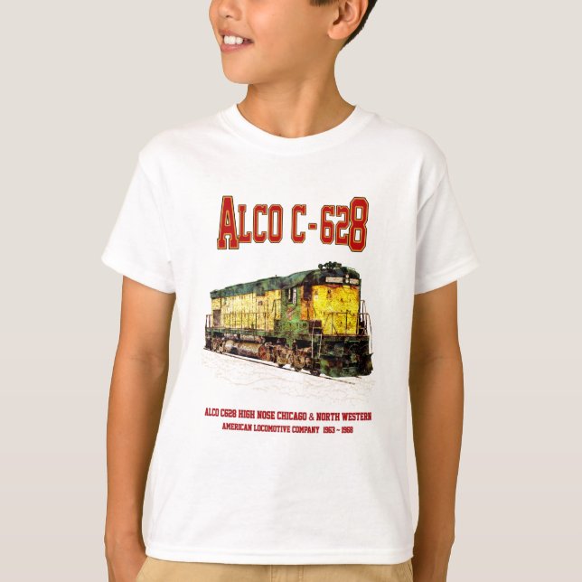Alco C-628 aka Alco Century 628 Diesel Lokomotive T-Shirt (Vorderseite)