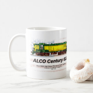 Alco C-628 Diesel Locomotive und amerikanische Fla Kaffeetasse