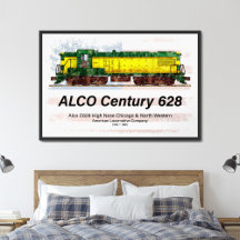 Alco C-628 Diesel Locomotive und amerikanische Fla